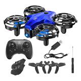 Mini Drone Controle Remoto Infantil Azul Com Sensor Gn-356 D