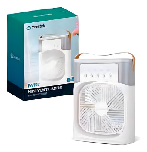 Mini Ar Condicionado Ventilador Umidificador 7 Cores E Timer