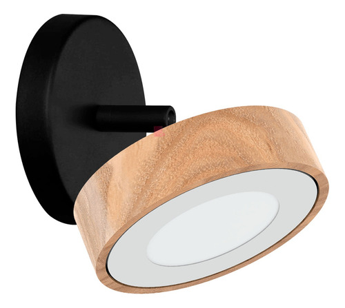 Plafon Aplique 1 Luz Egos Madera Led Alta Potencia Buenaluz 