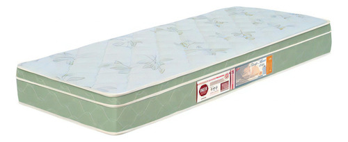 Colchão Solteiro Sleep Max Espuma D33 100x200x25cm Bco/verde Cor Branco/verde