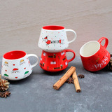 Tazas Navideñas De Porcelana Para 4 Personas.