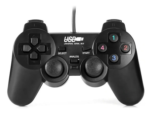 Joystick Usb Juego Para Pc Negro Consola - Stgo Centro