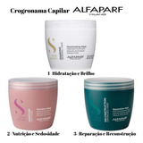 Máscara Cronograma Capilar Semi Di Lino Alfaparf 500ml - 3un