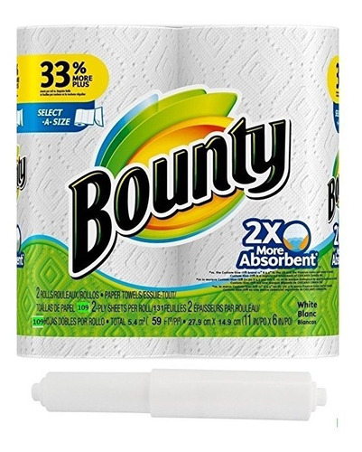 Bounty Select-a-size, 2 X Más Absorbentes Toallas Rollo De P