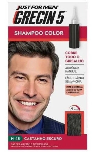Grecin 5 Shampoo Tonalizante Castanho Escuro H-45  Envio 24h