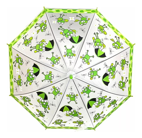 Paraguas Sombrilla 50cm Transparente Con Silbato Con Diseño