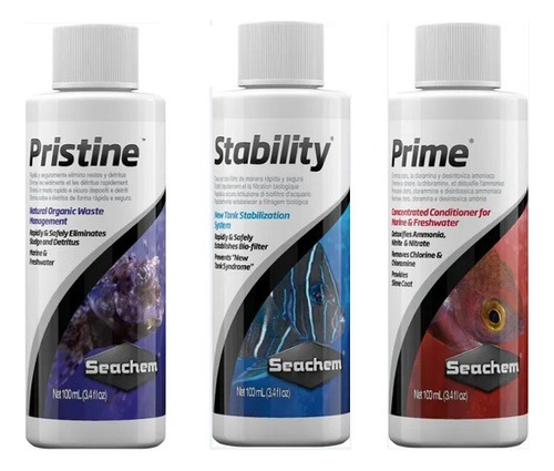 Kit Seachem 100ml Cada ,prime, Stability E Pristine