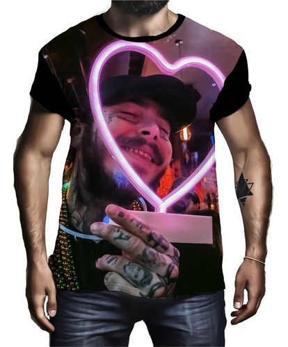 Camiseta Camisa Personalizada Cantor Trap Post Malone 6