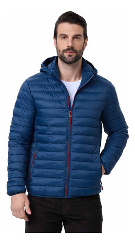 Parka Hombre Full Zipper Azul Petroleo Fashion's Park