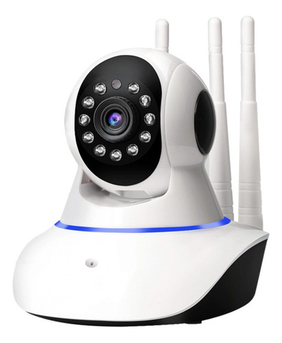 Camera Ip Segurança 3 Antenas Robo Wifi 360o 720p Hd Noturno