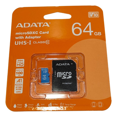 Tarjeta De Memoria Micro Sd Adata  Premier 64gb