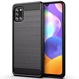 Funda Fibra De Carbono Tpu Rugged Para Samsung Galaxy A31