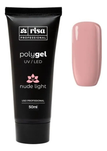 Polygel Risa Uv/led Acrygel Fibra Nude Light 50ml