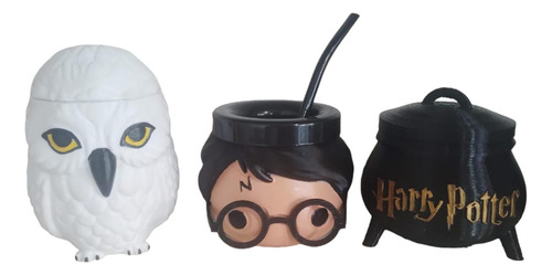 Set Matero Harry Potter - Búho - Caldero- 3d