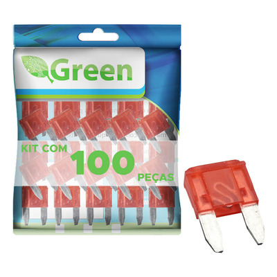 100 X Fusível Automotivo Lâmina Mini Kit Com 100 Peças 10amp