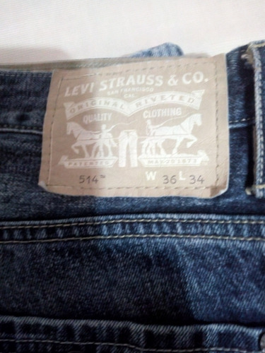 Pantalón Levis 514 Straight Azul Jaspeado 36 X 34