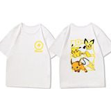 Camiseta De Estampado De Algodón Pikachu Raichu Lindo