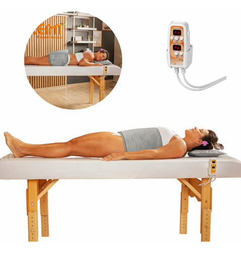 Vibro Faixa Térm Massageadora Digital Bivolt Bioterm Inmetro