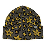 Gorro De Lana Beanie Doble Dibujo Puma Flower Bota Premium