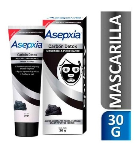 Facial Asepxia Carbon Mascarilla Peel Off 30 Grs