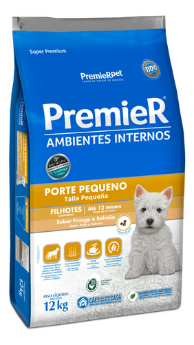 Alimento Premier Cachorro Raza Pequeña Pollo Salmón 12kg Np