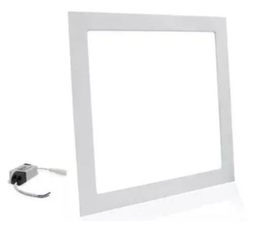 Luminária Plafon Ctb Placa 20x20 Quadrado 4000k Luz Branco Neutro Residencial Borda Fina Slim Moderna Teto Decoração Moderna Minimalista Embutida 110v/220v