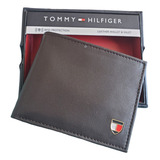 Billetera Tommy Hilfiger Billetera Con Diseño Liso Color Marrón De Cuero - 8cm X 12cm X 2cm