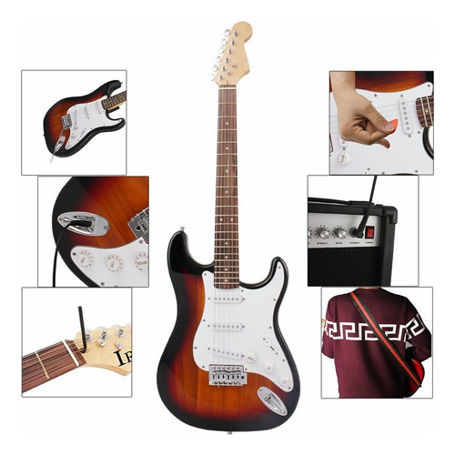 Guitarra Eléctrica Con Amplificador Stratocaster Accesorios