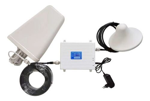 Kit Repetidor Amplificador De Señal De Celular Gsm Blanca