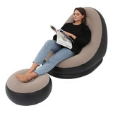 Sillón Ultra Inflable Con Sofá Puff Lazy