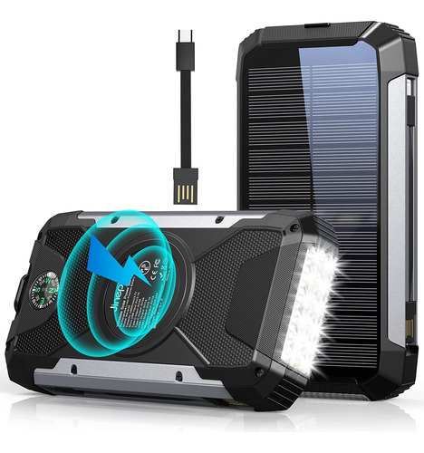 Cargador Solar Portatil De 38600mah Camping Pesca Viajes - N