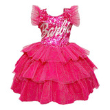 Vestido Infantil Barbie Filme Luxuoso Juvenil Festa Glitter