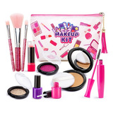 Juguete Maquillaje Reales Lavables Tocador Para Niñas 11pcs