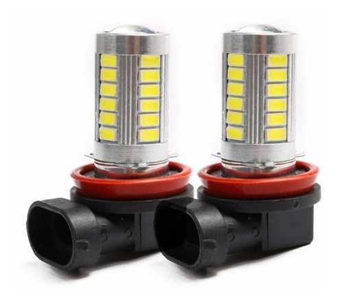 Par Ampolletas Led H8 H9 H11 6000k Luz Blanca 12v 33 Led