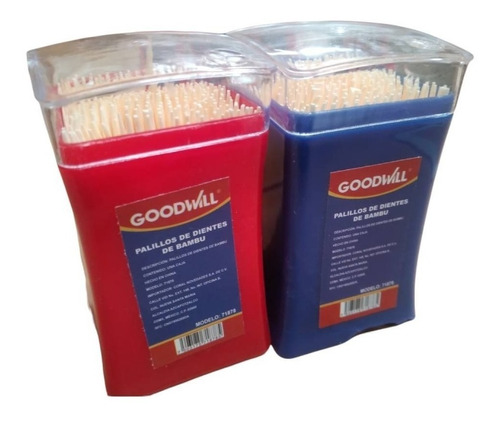 240 Pz Frasco De Palillo De Dientes De Bambu Goodwill