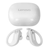 Fone De Ouvido Clip-ear Gamer Sem Fio Lenovo Lp7 Branco Com Luz Led