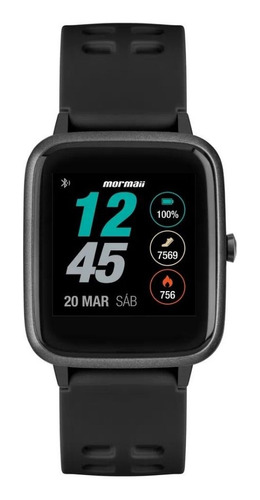 Relógio Smartwatch Mormaii Preto Molifeab/8p  Unissex