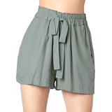 Short Casual Slim Mujer Verde Stfashion 60404626