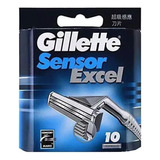 Lâminas Para Barbear Gillette Sensor Excel - Pacote De 10r A