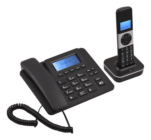 Teléfono Genérica D2002 Inalámbrico 100v/240v - Color Negro/plata