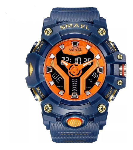 Relógio Masculino Smael Estilo G-shock Militar 8075 Blue