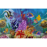 Painel Aquário Decorativo 40x30cm Enfeite Dory Coral Mar