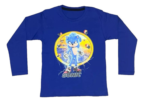 Remera Sonic Estampada Brilla En La Oscuridad Niño Regalo