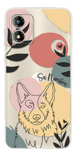 Funda Para Motorola Mujer Perro Pastor Alemán Minimal Nombre