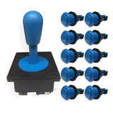 Kit 10 Botões Nylon Azul C/ Micros +1 Comando Completo