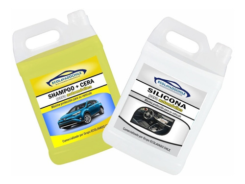 Shampoo Silicona De Autos Pack Automotriz