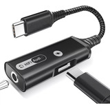 Adaptador Usb Tipo C A Audífonos Jack 3.5mm Para Samsung Dac