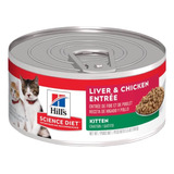 Hills® Gatos Lata Liver & Chicken Kitten 156g