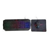 Combo Teclado Mouse Pad Mouse Diadema Kit Gaming 4 En 1