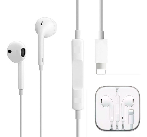 Audífonos Manoslibres 8 Pin Oem Para iPhone 7 Al 14 iPad 